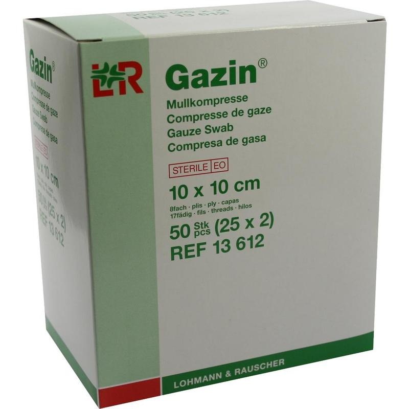GAZIN Mullkomp.10x10 cm steril 8fach