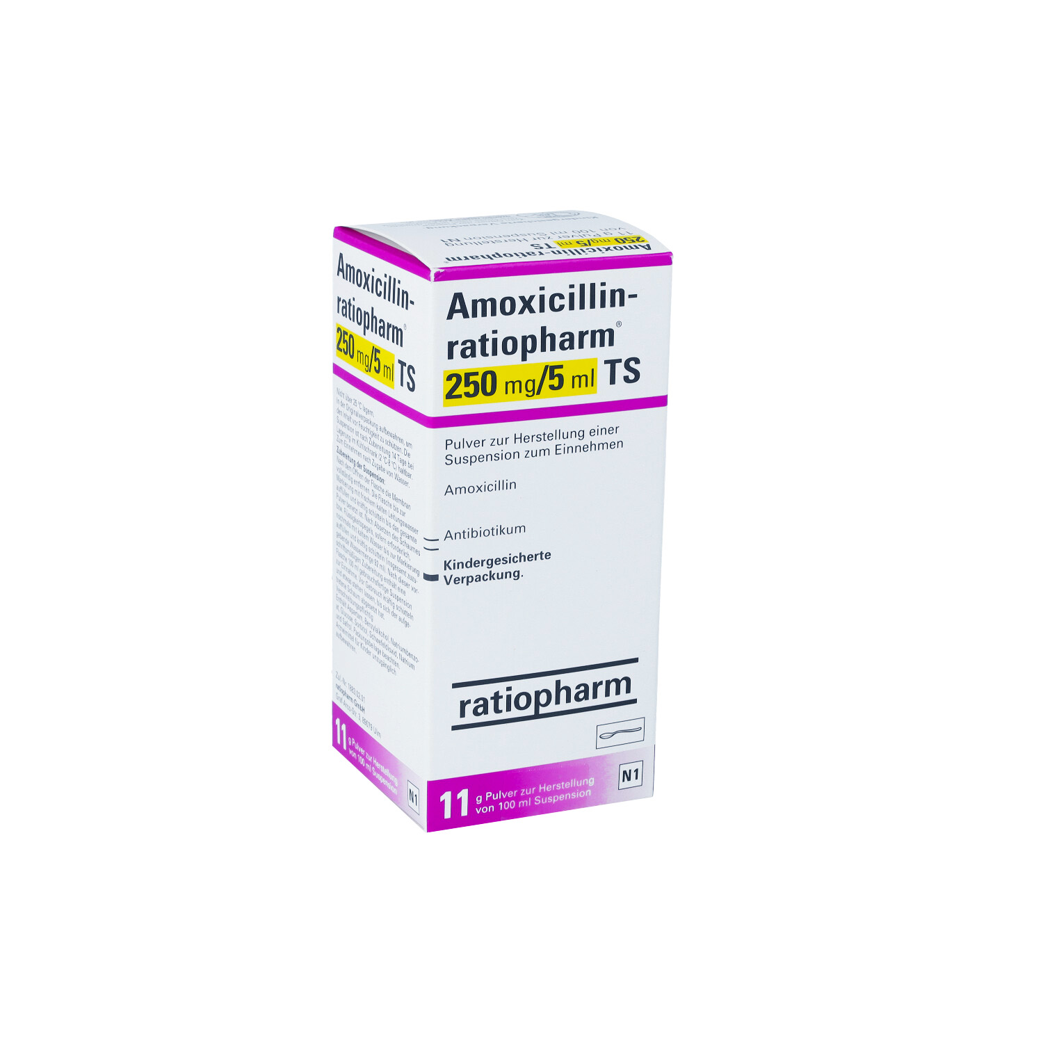 AMOXICILLIN-ratiopharm 250mg/5ml TS Plv.Sus.-Hst.