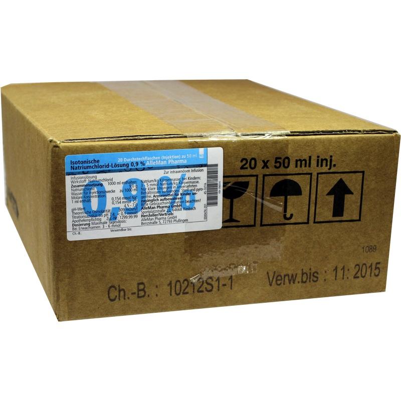 ISOTONISCHE NaCl 0,9% DELTAM.Injektion Glasfl.