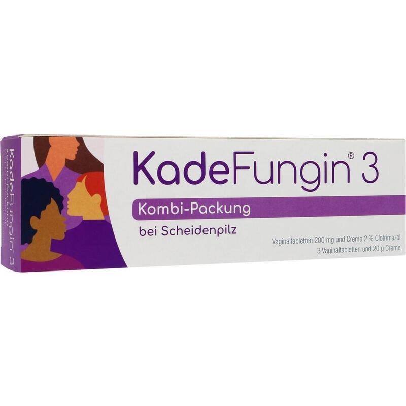 KadeFungin 3 Kombi-Packung – Behandelt Scheidenpilz in 3 Tagen, Tabletten & Creme