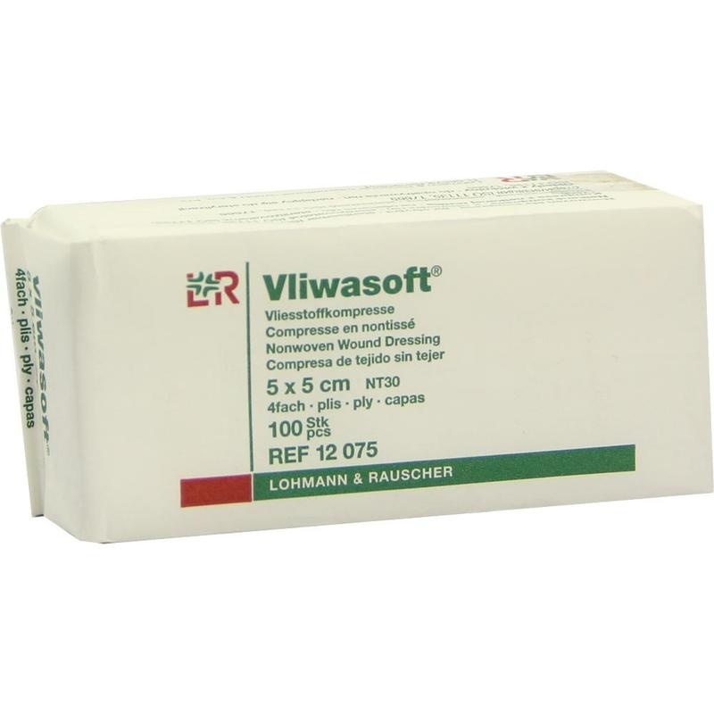 VLIWASOFT Vlieskompressen unsteril 5x5 cm 4l.