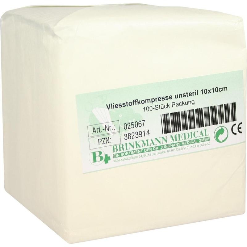 VLIESSTOFF-KOMPRESSEN unsteril 10x10 cm 4fach