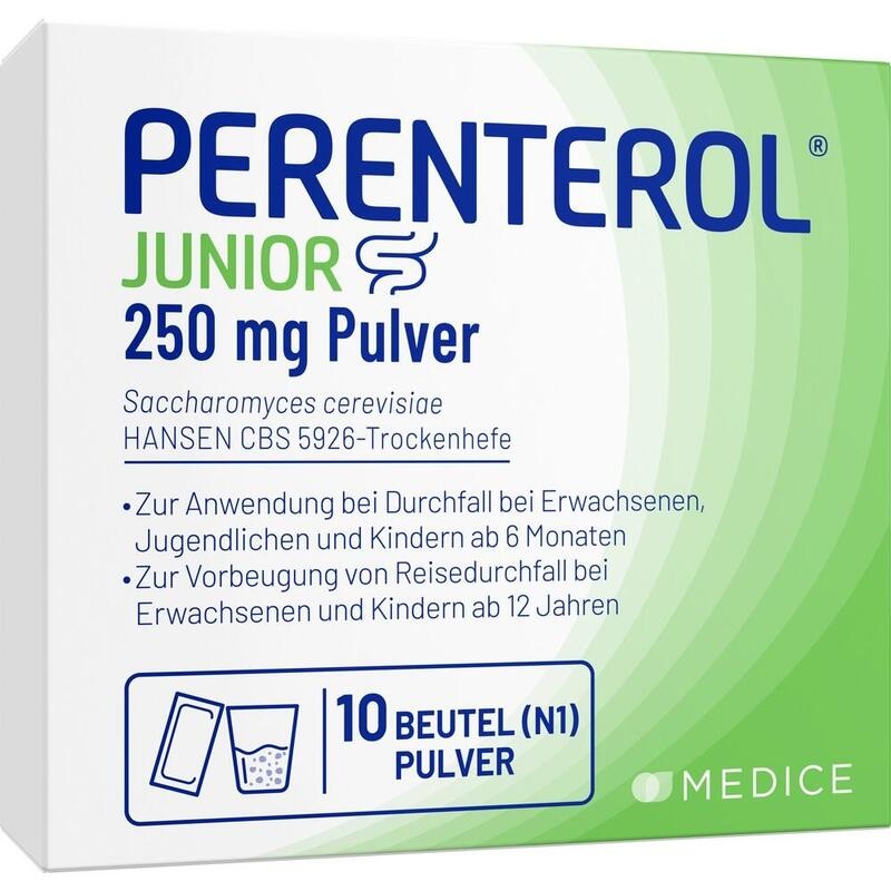 PERENTEROL Junior 250 mg Pulver – Bei Durchfall & Reisedurchfall ab 2 Jahren