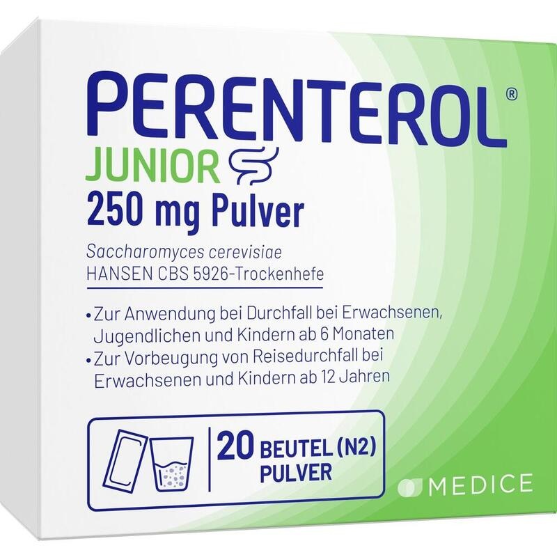 PERENTEROL Junior 250 mg Pulver – Bei Durchfall & Reisedurchfall ab 2 Jahren