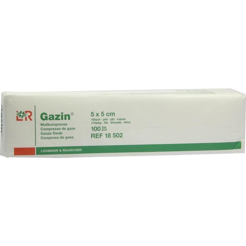 GAZIN Mullkomp.5x5 cm unsteril 16fach Op
