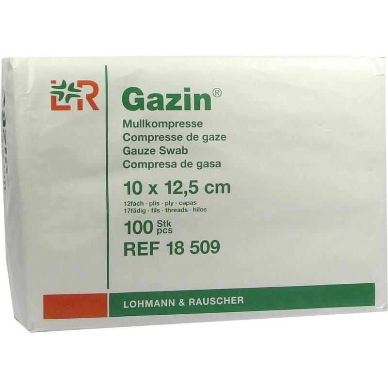 GAZIN Mullkomp.10x12,5 cm unsteril 12fach Op