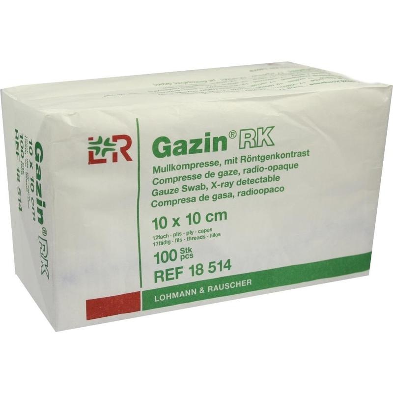 GAZIN Mullkomp.10x10 cm unsteril 12fach RK