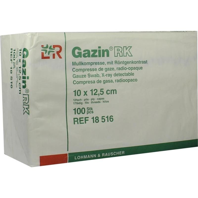 GAZIN Mullkomp.10x12,5 cm unsteril 12fach RK