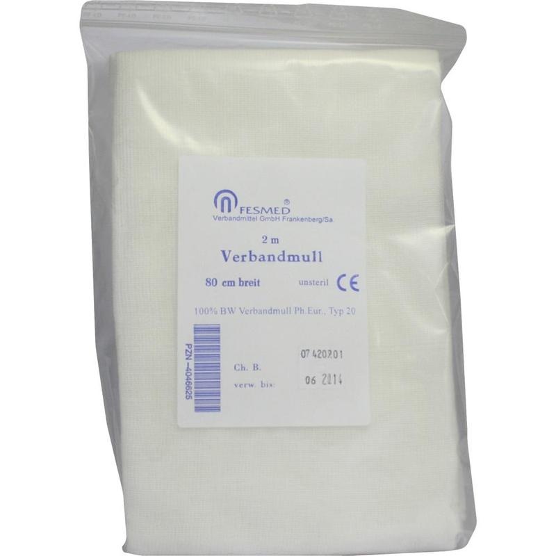 VERBANDMULL 2x0,80 m BW unsteril