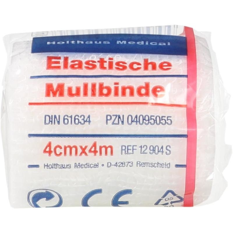 MULLBINDEN elastisch 4 cmx4 m