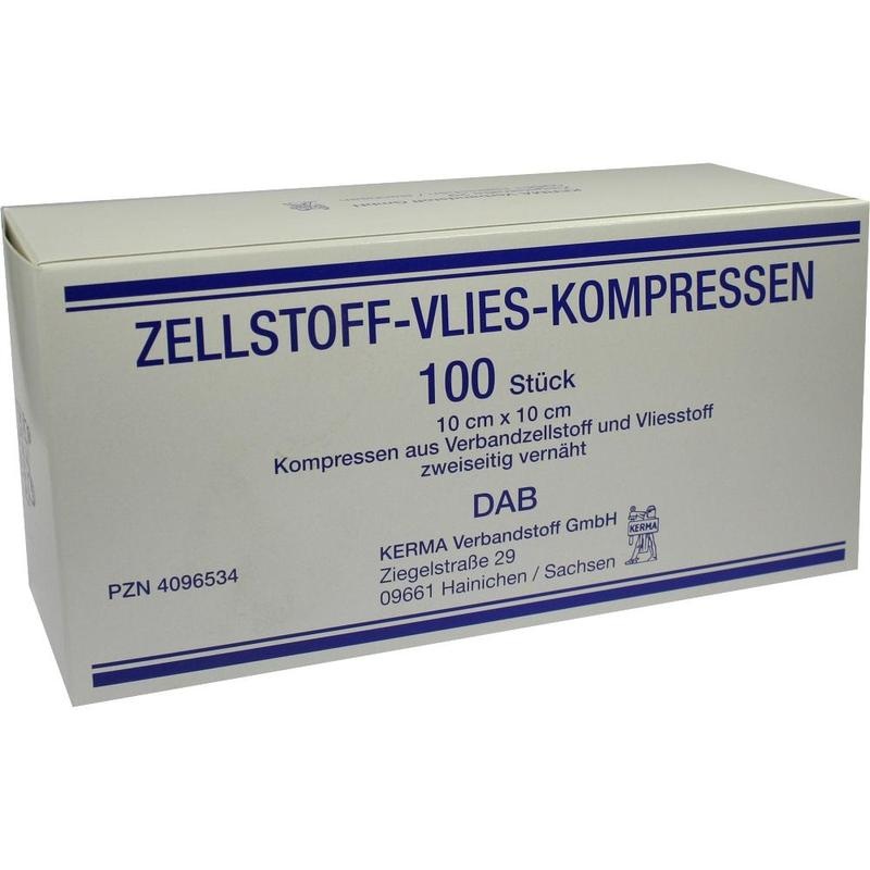 ZELLSTOFF VLIES Kompressen unsteril 10x10 cm