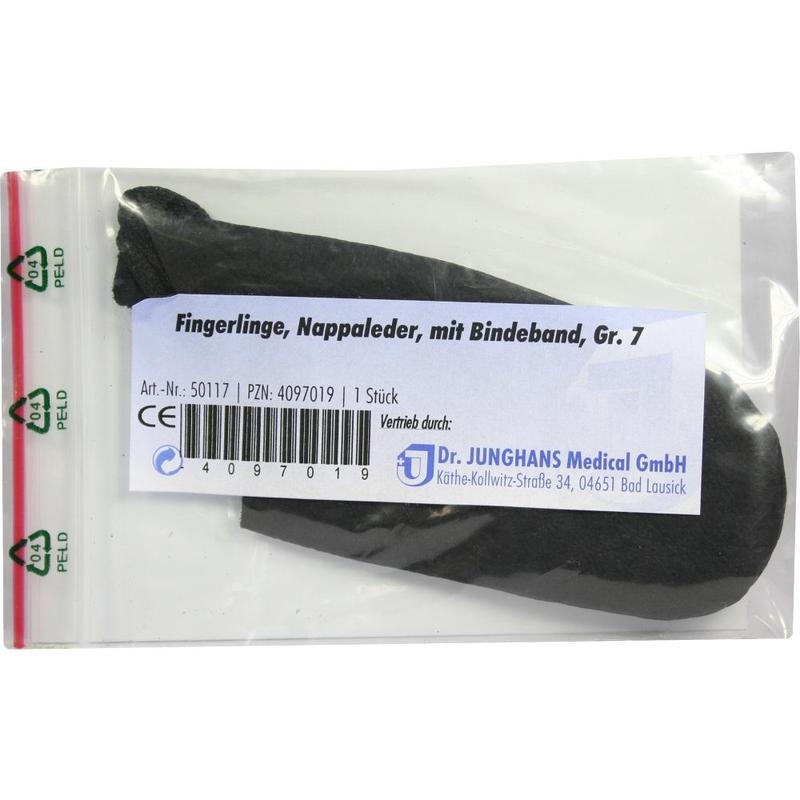 FINGERLING Nappaleder Gr.7 m.Bindeband
