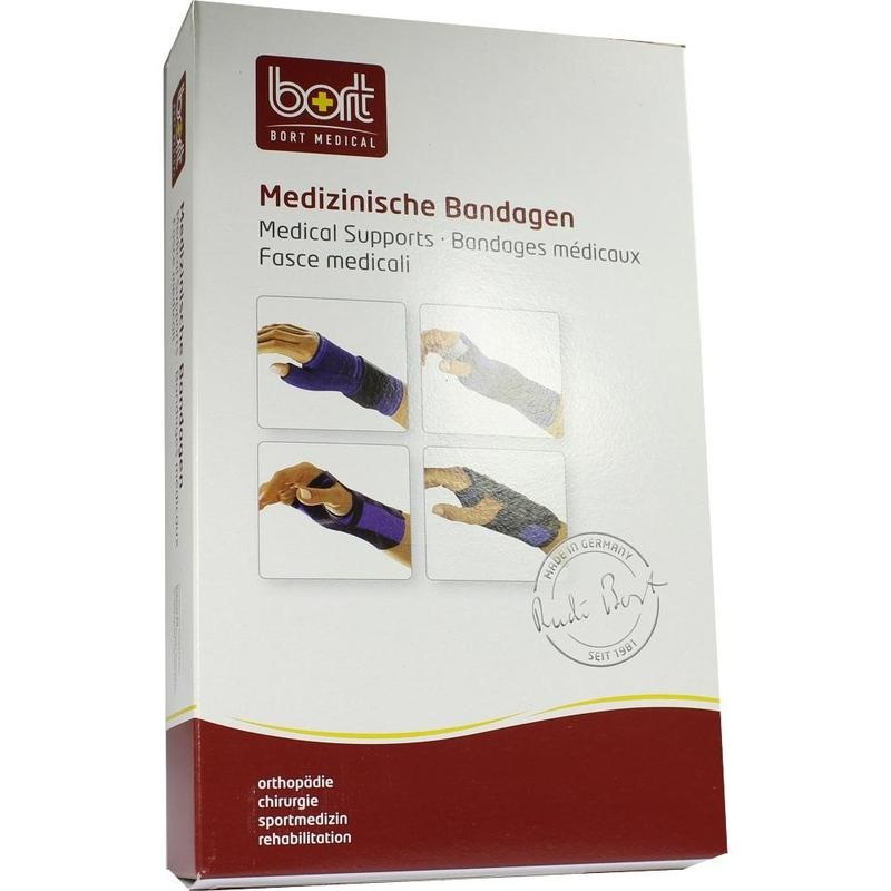 BORT Handgelenkstütze m.Alu Band re.S blau