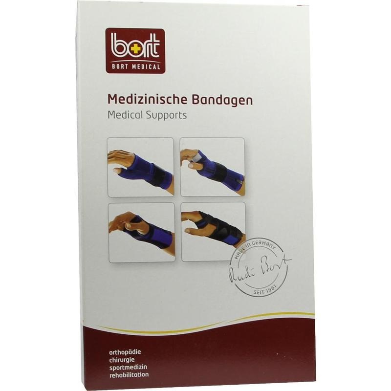 BORT Handgelenkstütze m.Alu Band li.S blau