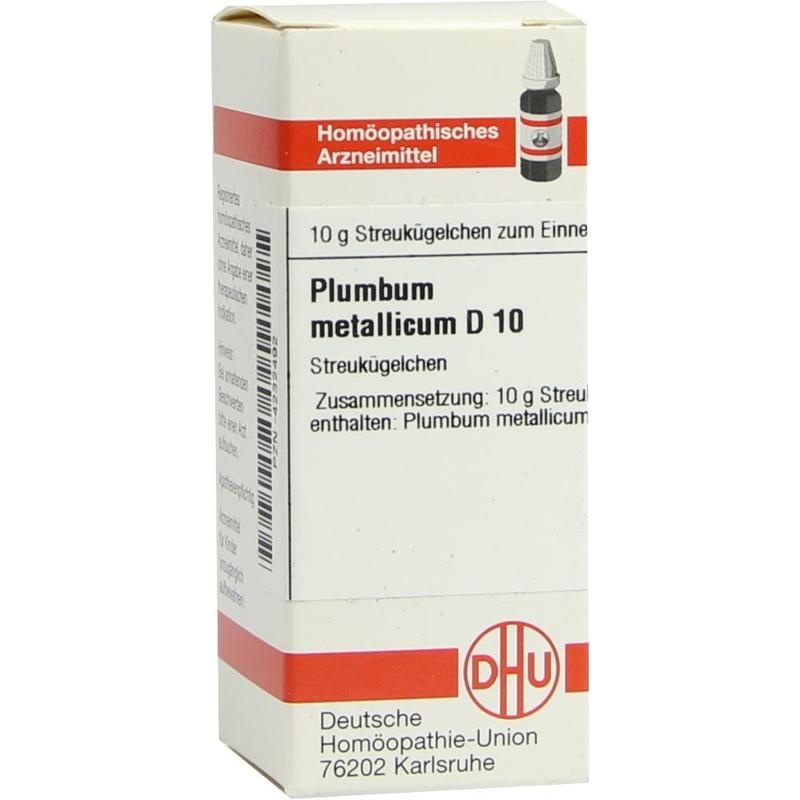 PLUMBUM METALLICUM D 10 Globuli