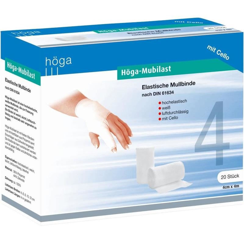 HÖGA-MUBILAST Fixierbinde 4 cmx4 m m.Cellophan