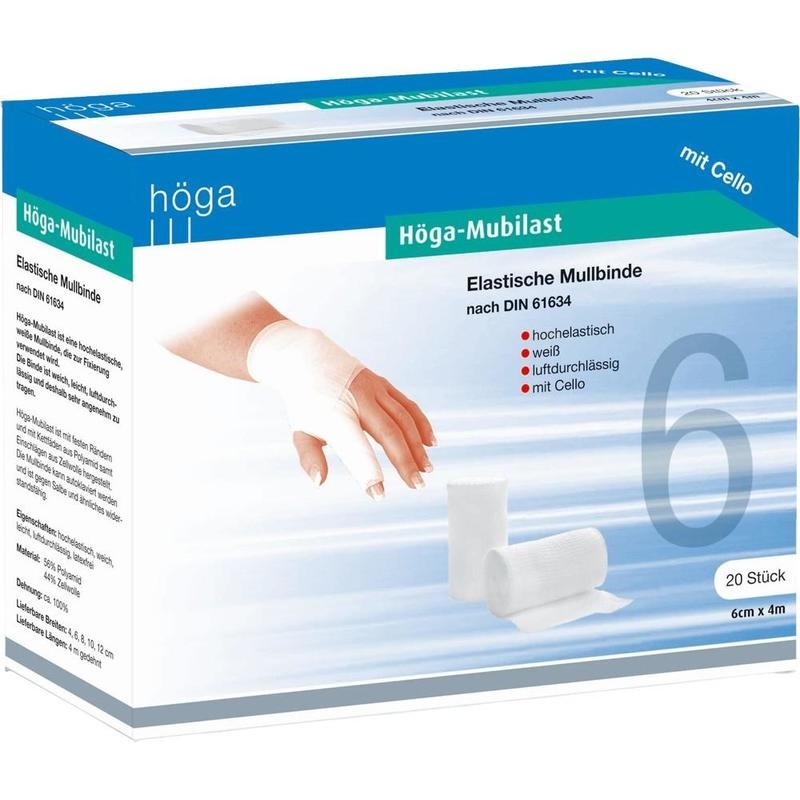 HÖGA-MUBILAST Fixierbinde 6 cmx4 m m.Cellophan
