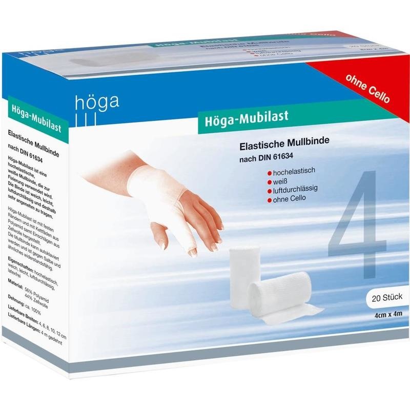 HÖGA-MUBILAST Fixierbinde 4 cmx4 m o.Cellophan