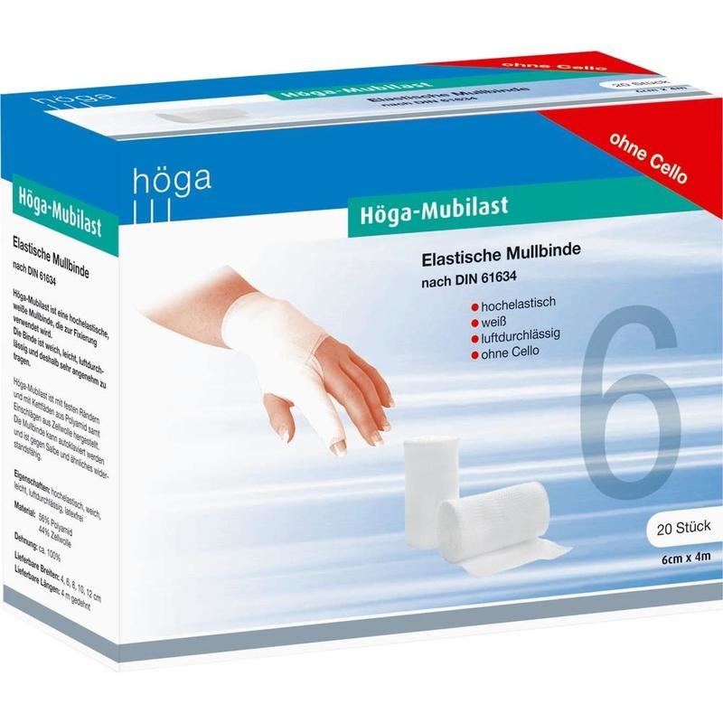 HÖGA-MUBILAST Fixierbinde 6 cmx4 m o.Cellophan