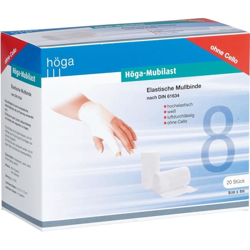 HÖGA-MUBILAST Fixierbinde 8 cmx4 m o.Cellophan