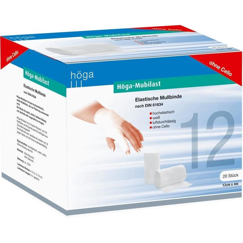 HÖGA-MUBILAST Fixierbinde 12 cmx4 m o.Cellophan