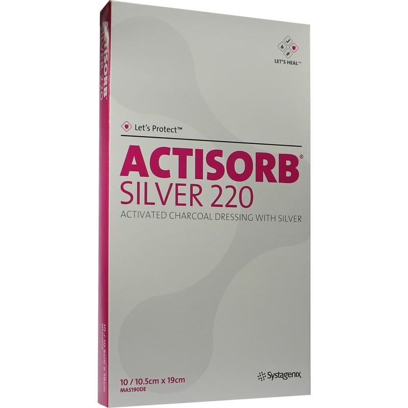 ACTISORB 220 Silver 10,5x19 cm steril Kompressen