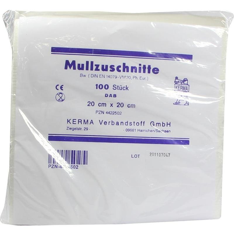 MULLZUSCHNITTE BW unsteril 20x20 cm