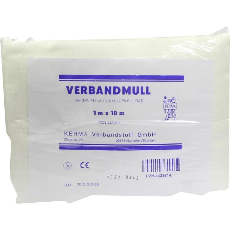 VERBANDMULL 1x10 m unsteril