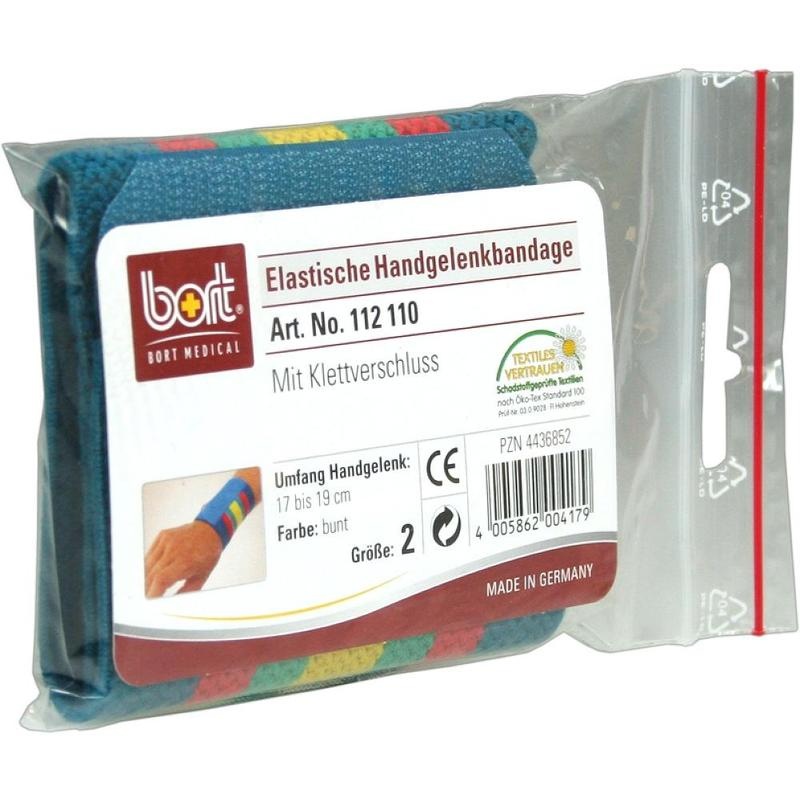BORT Handgelenkbandage m.Klettverschl.Gr.2 bunt