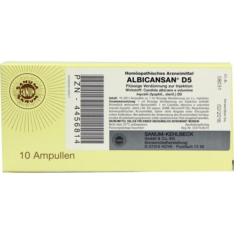 ALBICANSAN D 5 Ampullen