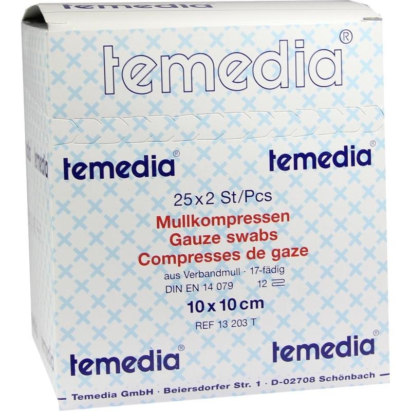 MULLKOMPRESSEN 10x10 cm steril 12fach 17fädig