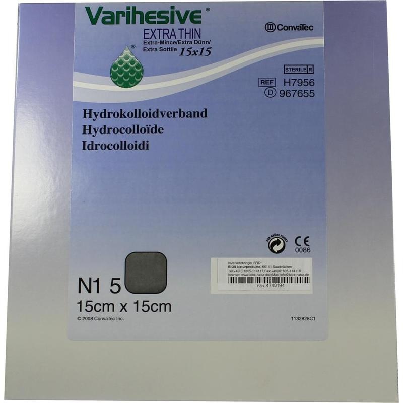 VARIHESIVE extra dünn 15x15 cm HKV hydroaktiv
