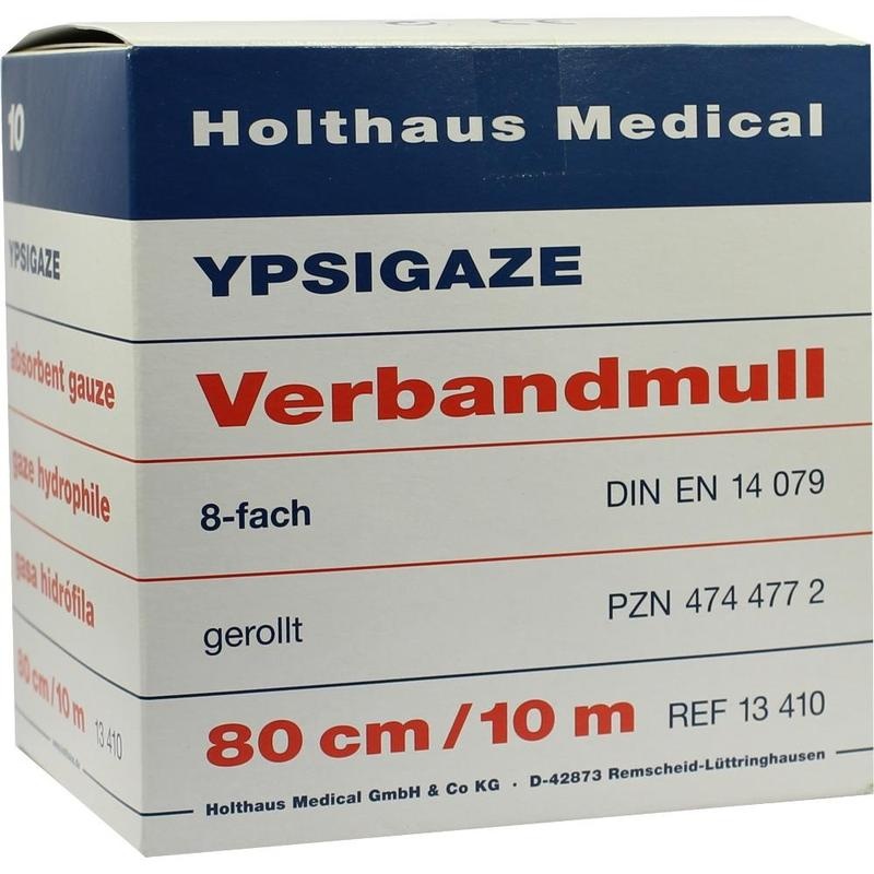 VERBANDMULL YPSIGAZE 10 cmx10 m gerollt 8fach