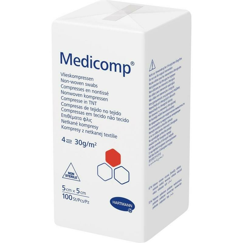 MEDICOMP Vlieskomp.unsteril 5x5 cm 4fach