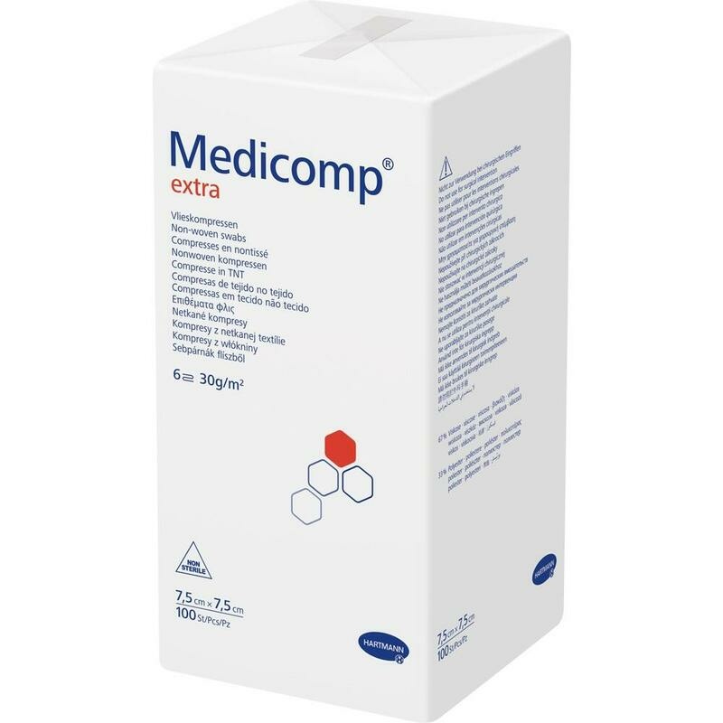 MEDICOMP extra Vlieskomp.unsteril 7,5x7,5 cm 6fach