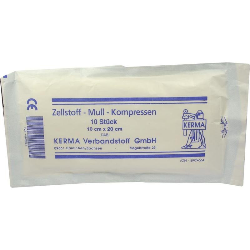 ZELLSTOFF MULLKOMPRESSEN 10x20 cm unsteril