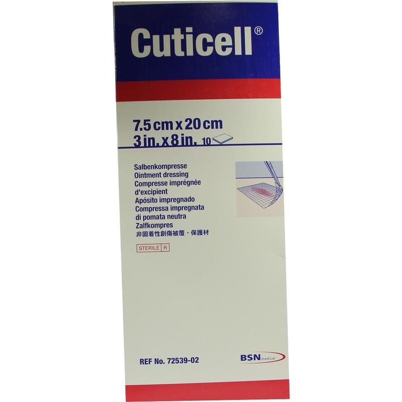 CUTICELL Salbenkompressen 7,5x20 cm