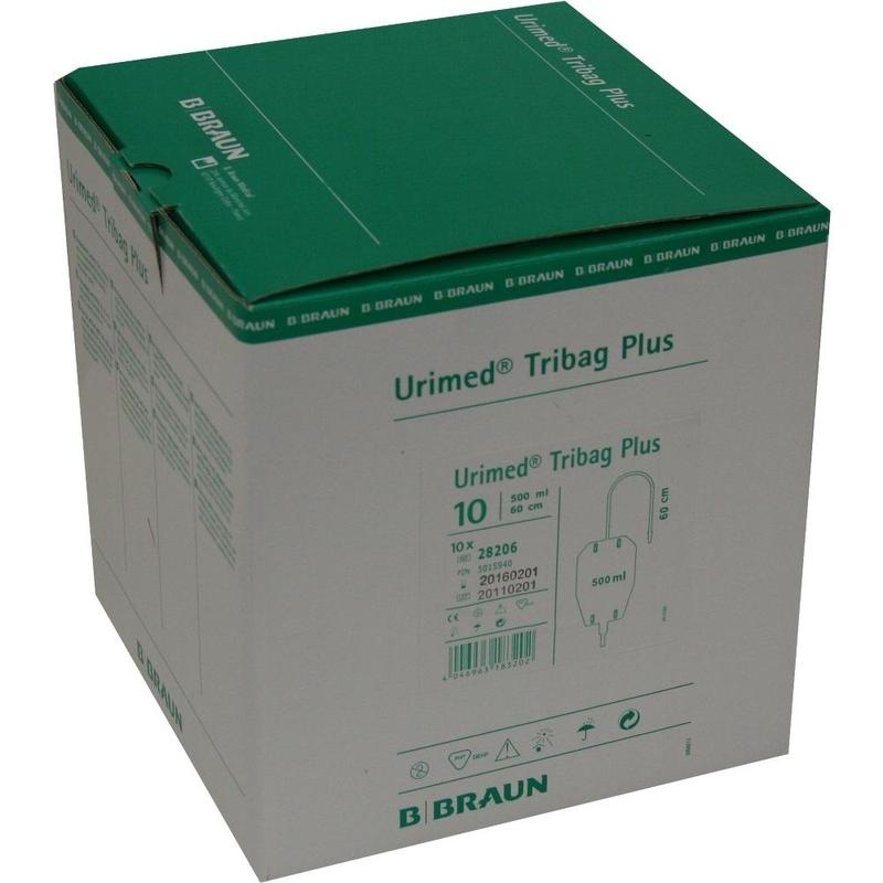 URIMED Tribag Plus Urin Beinbtl.500ml 80cm unst.
