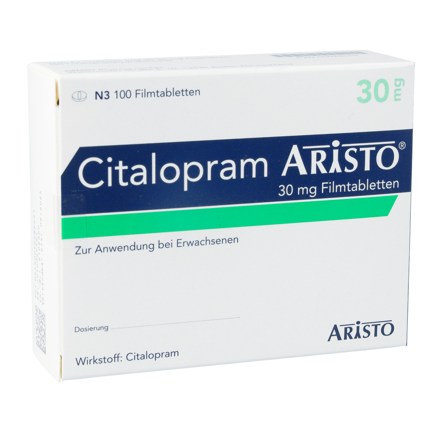 CITALOPRAM Aristo 30 mg Filmtabletten