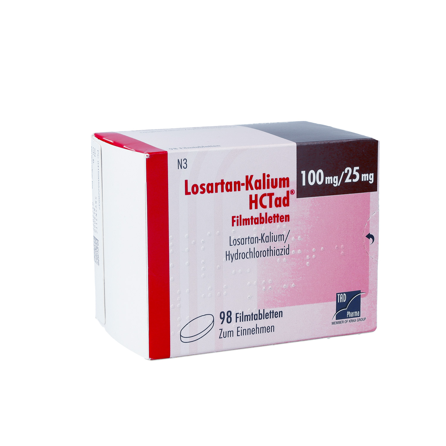 LOSARTAN Kalium HCTad 100/25mg Filmtabletten