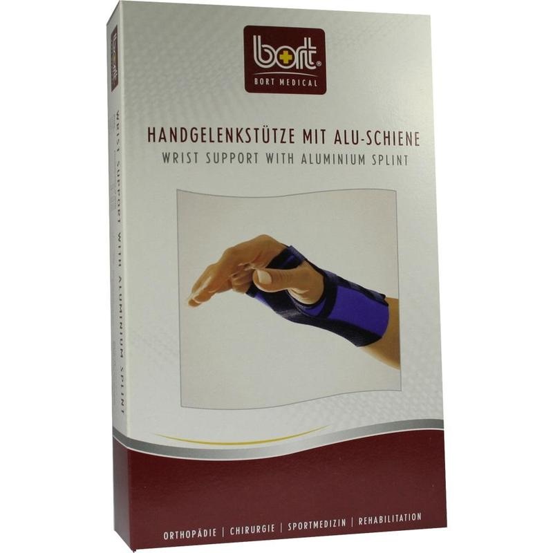 BORT Handgelenkstütze m.Aluschiene re.XS schwarz