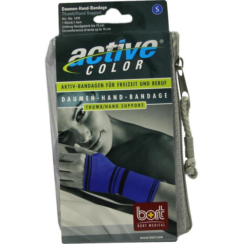 BORT ActiveColor Daumen Hand Band.S blau