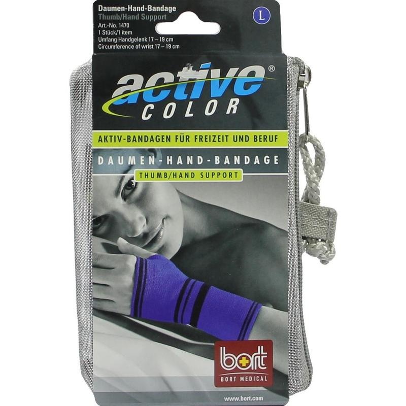 BORT ActiveColor Daumen Hand Band.L blau