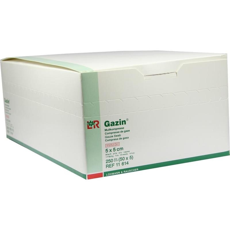 GAZIN Mullkomp.5x5 cm steril 8fach
