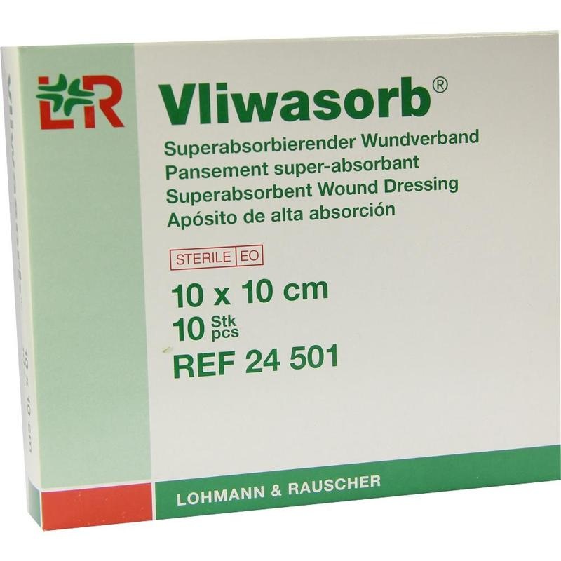 VLIWASORB superabsorb.Saugkomp.steril 10x10 cm