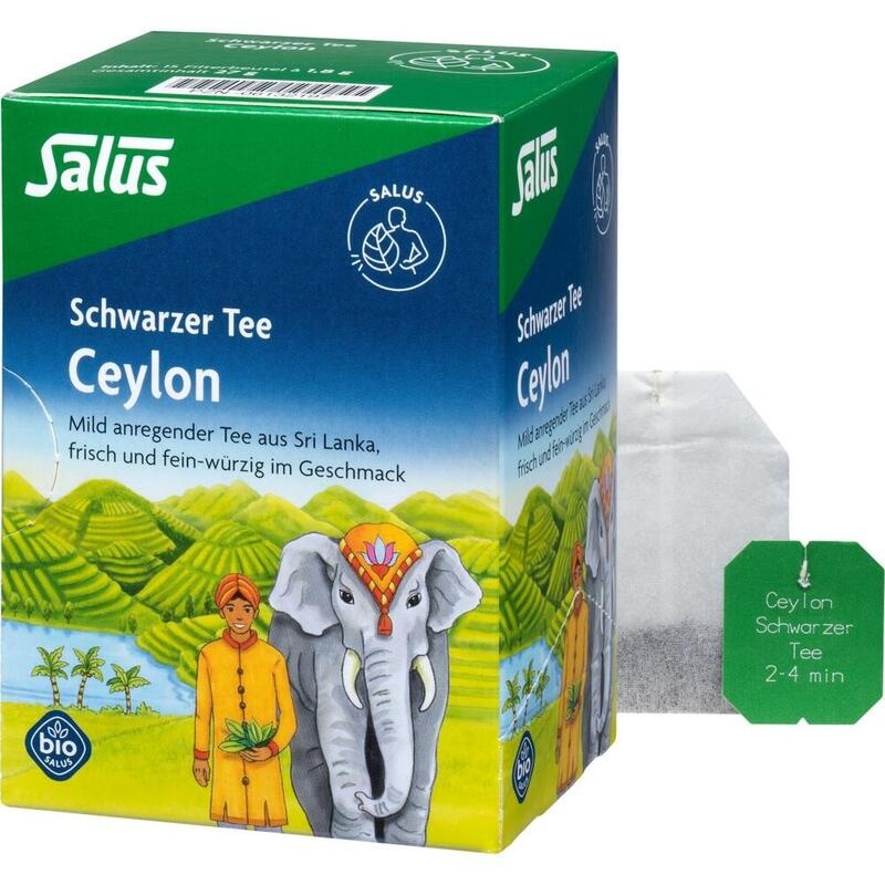 CEYLON schwarzer Tee Bio Salus Filterbeutel