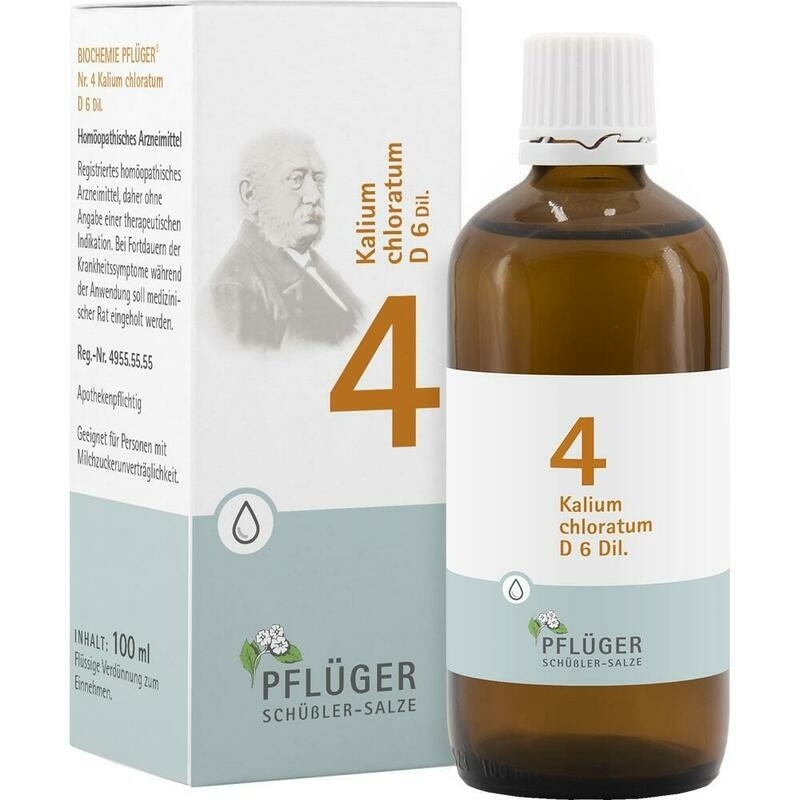 BIOCHEMIE Pflüger 4 Kalium chloratum D 6 Tropfen