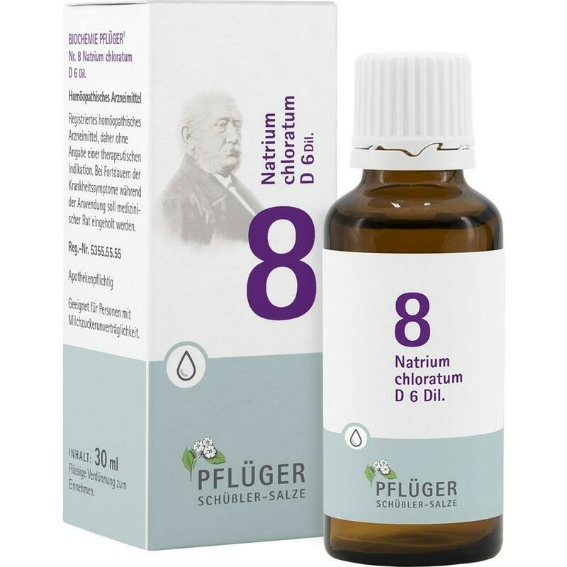 BIOCHEMIE Pflüger 8 Natrium chloratum D 6 Tropfen