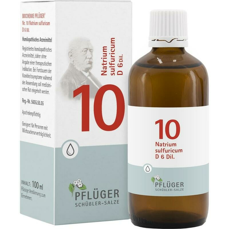BIOCHEMIE Pflüger 10 Natrium sulfuricum D 6 Tropf.
