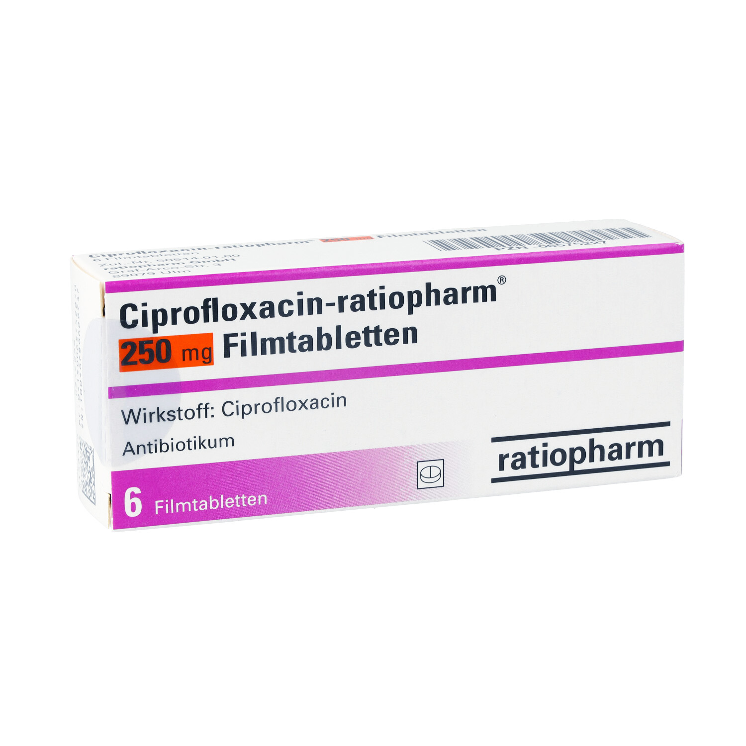 CIPROFLOXACIN-ratiopharm 250 mg Filmtabletten